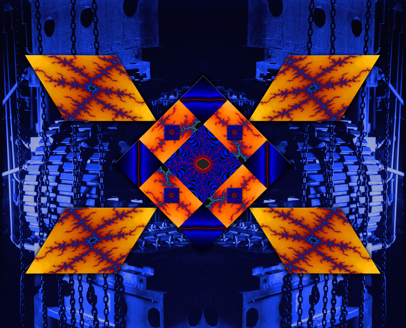 Mandala Assemblage 2017-073, Fine art collage by Doug Craft ©2018